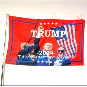 President Trump Flag Take America Back Flag Outdoor Decor (5X3 FEET) Polyester